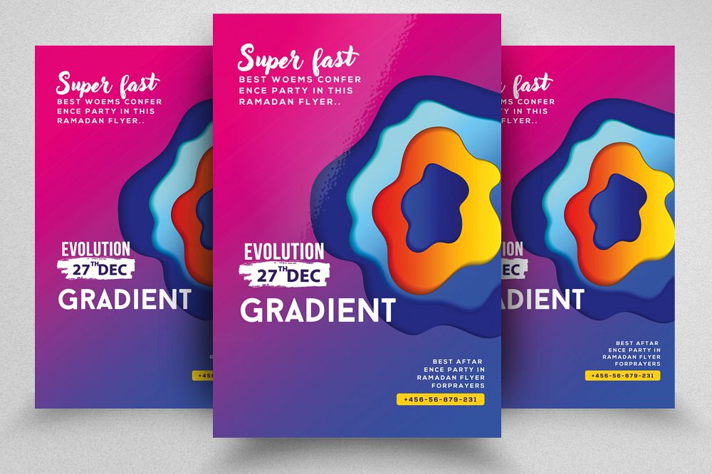 Gradient Electro Flyer Template example image 1