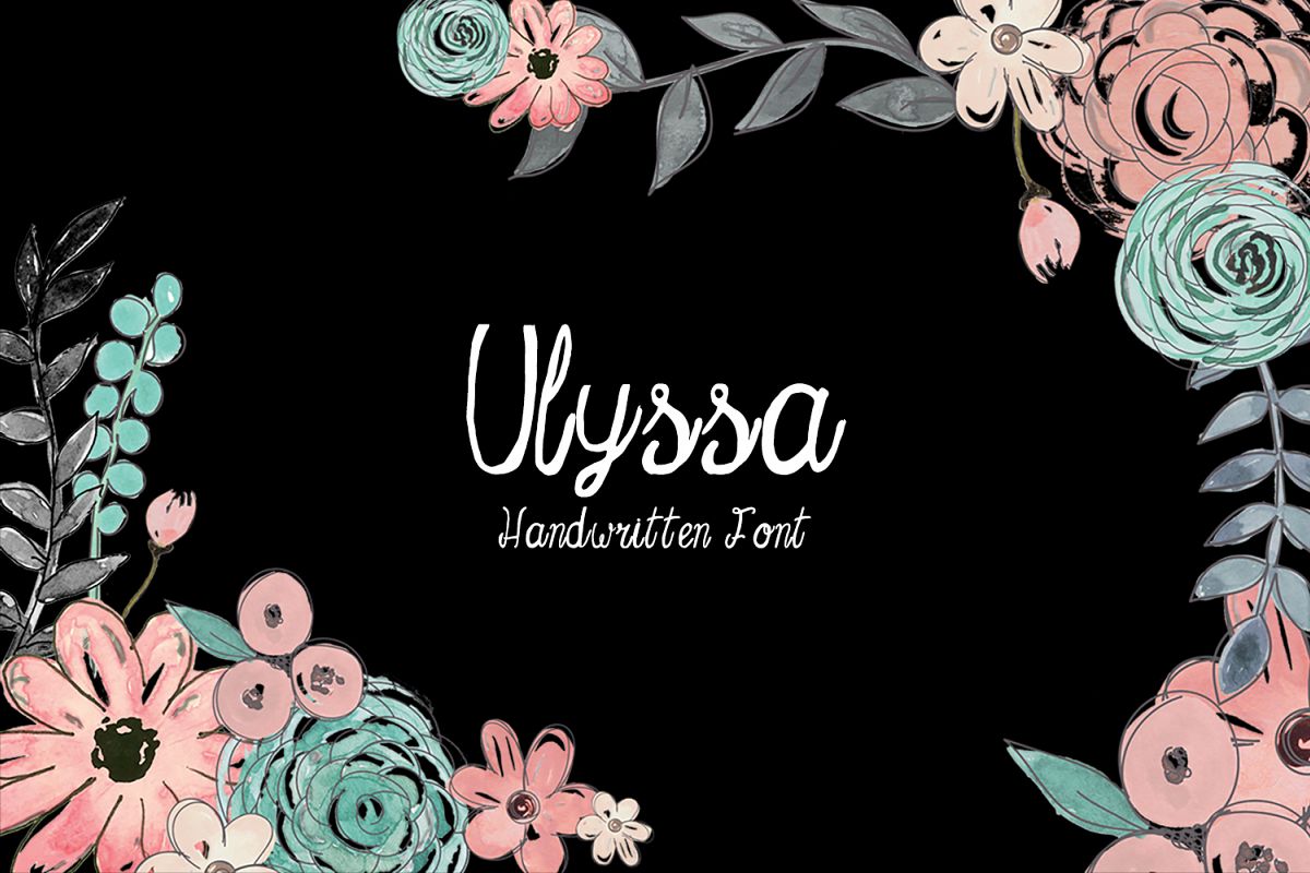 Ulyssa Handwritten Font + Bonus example image 1