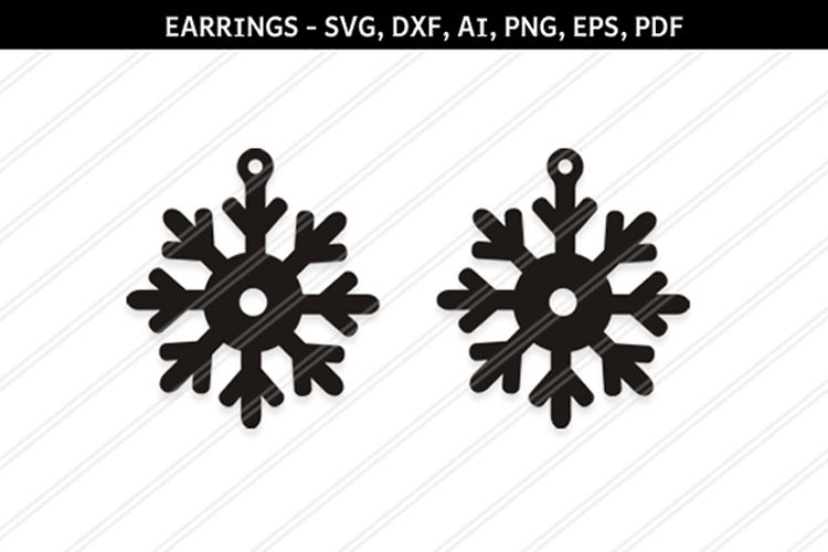 Christmas Snowflakes svg,Snow flakes svg,Snowflakes earrings example image 1
