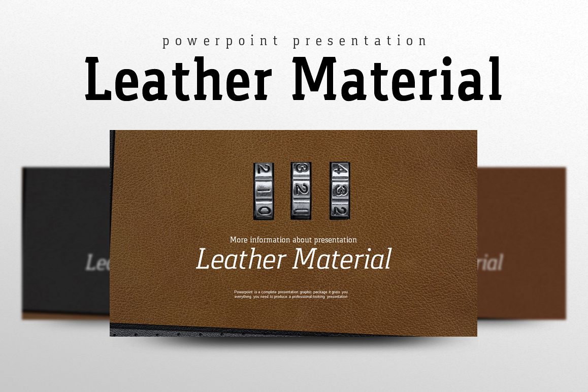 Leather PowerPoint Template example image 1
