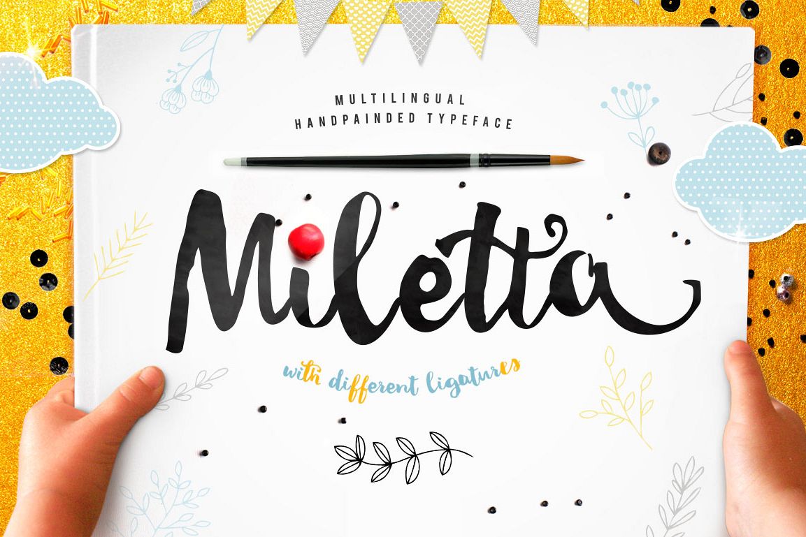 Miletta typeface with ligatures example image 1