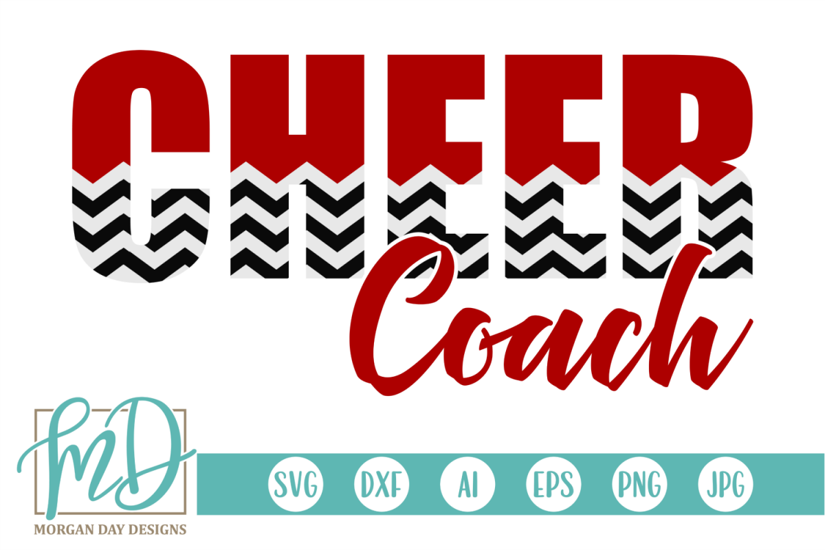 Cheer Coach - Cheerleader SVG, DXF, AI, EPS, PNG, JPEG example image 1