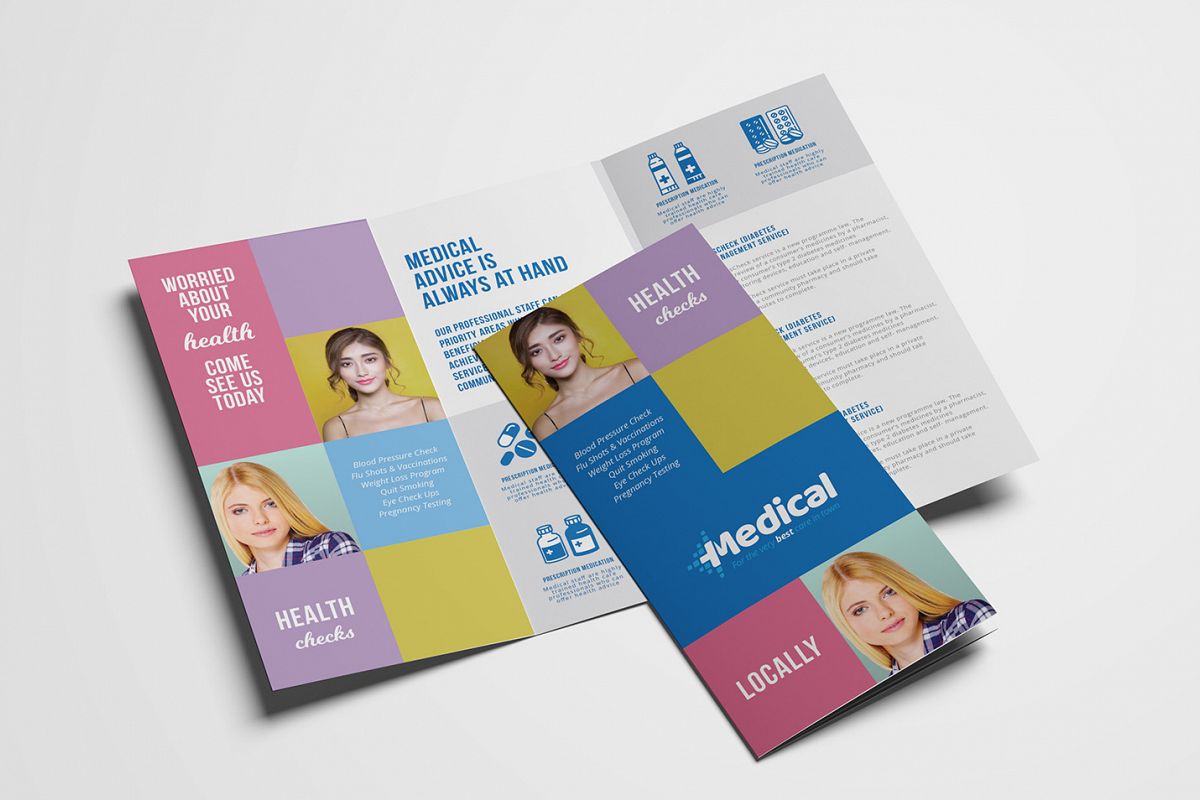 Modern Medical Tri-Fold Brochure Template example image 1