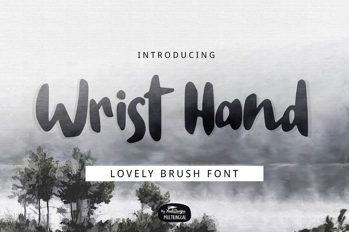 Wrist Hand Brush Font example image 1