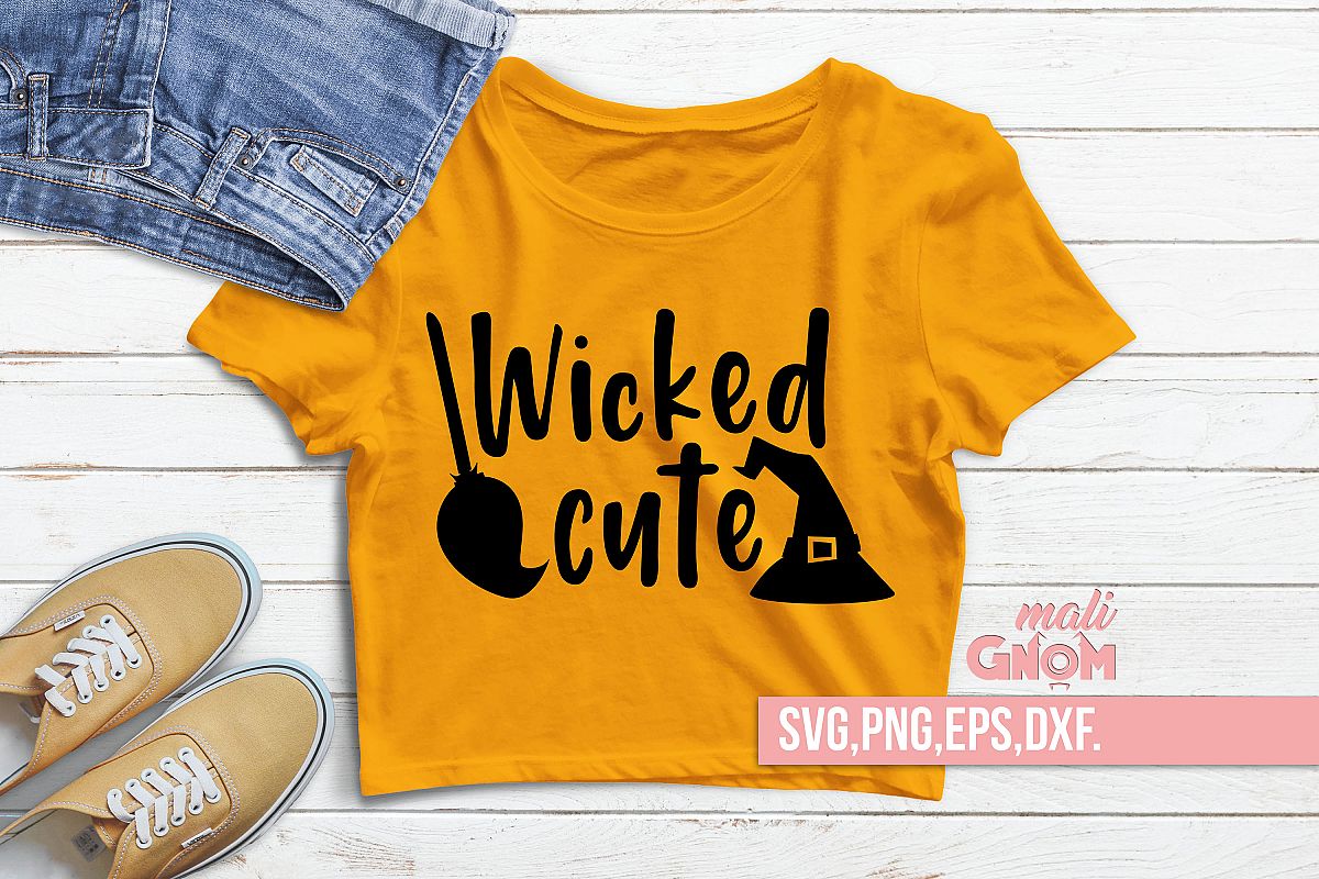 Wicked Cute SVG, Halloween SVG file, Trick or Treat Bag SVG example image 1