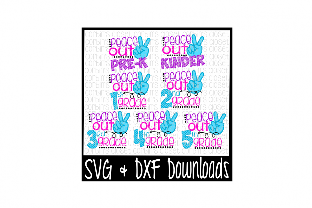 School Bundle * Peace Out Bundle Cut Files example image 1