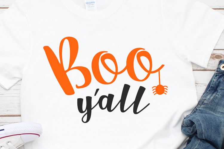 Boo Yall, Halloween Svg, Boo Svg,, Haloween Tshirt, Svg File example image 1