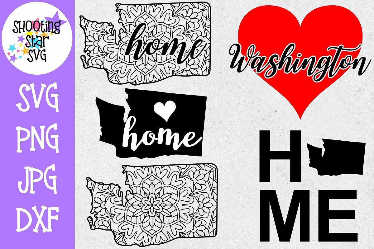 Washington US State SVG Decal Bundle - 50 States SVG example image 1