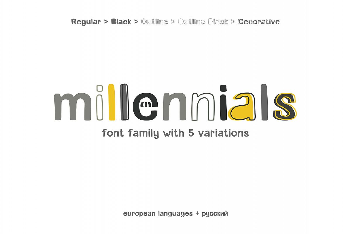 Millennials Font Family example image 1