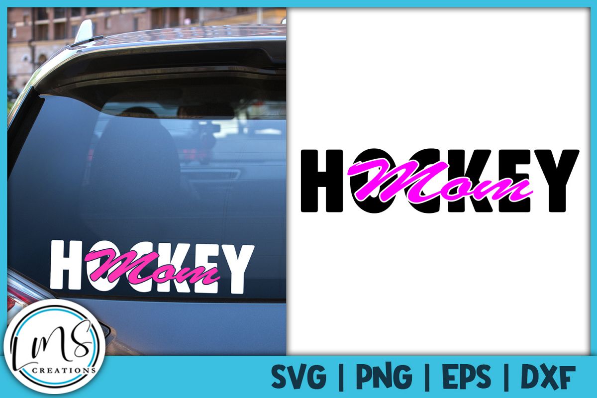 Knockout Hockey Mom SVG, PNG, EPS, DXF example image 1
