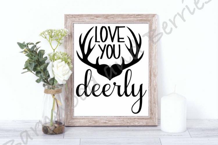 Love You Deerly SVG example image 1