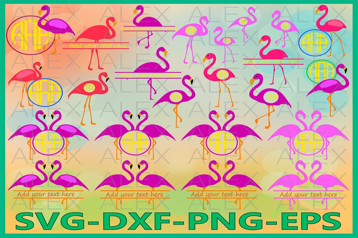 Flamingo SVG, Flamingo Monogram Svg, Flamingo Svg, Zoo SVG example image 1