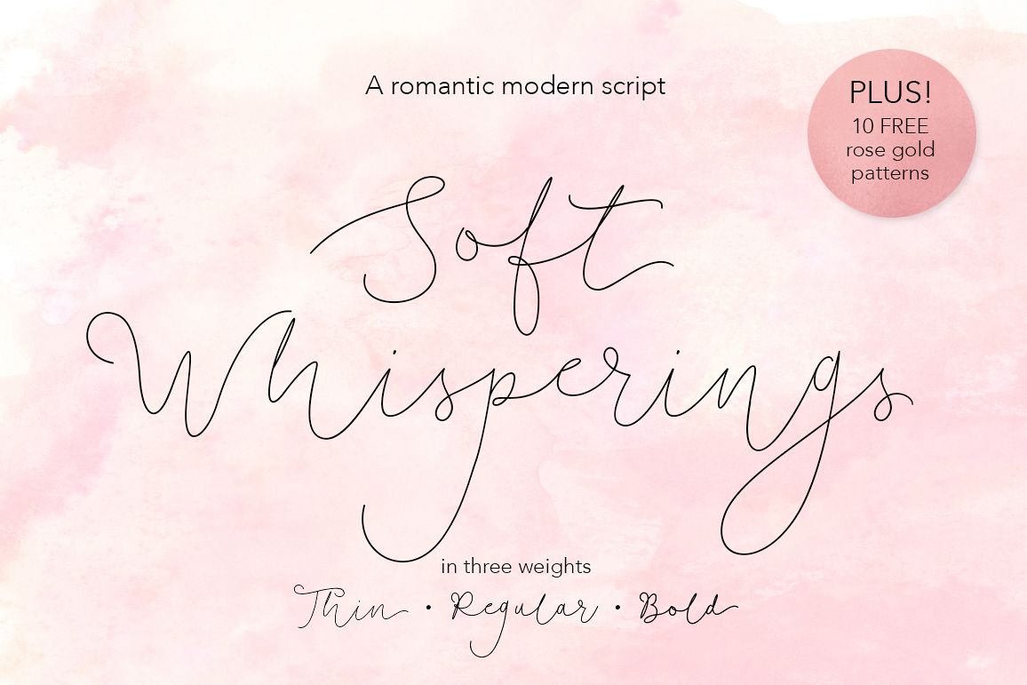 Soft Whisperings wedding font example image 1