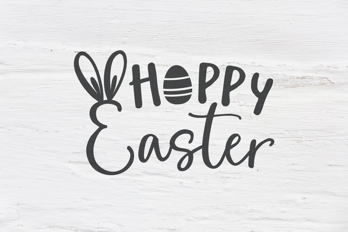 Hoppy Easter SVG, EPS, PNG, DXF example image 1