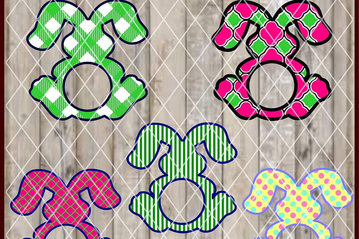 LC164 Bunny Monogram Frames example image 1