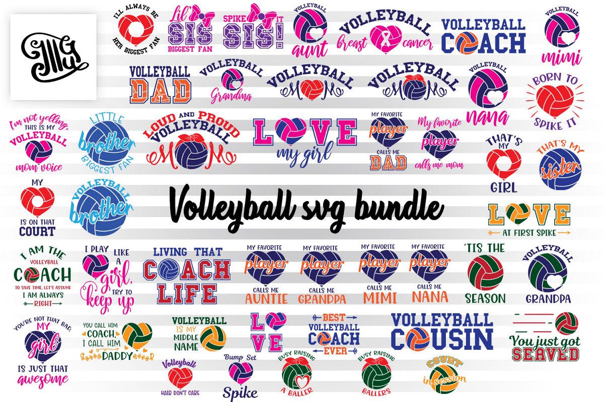 Volleyball svg bundle example image 1