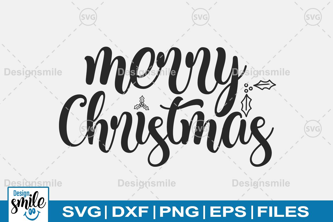 Merry Christmas SVG DXF PNG EPS Cutting Files example image 1