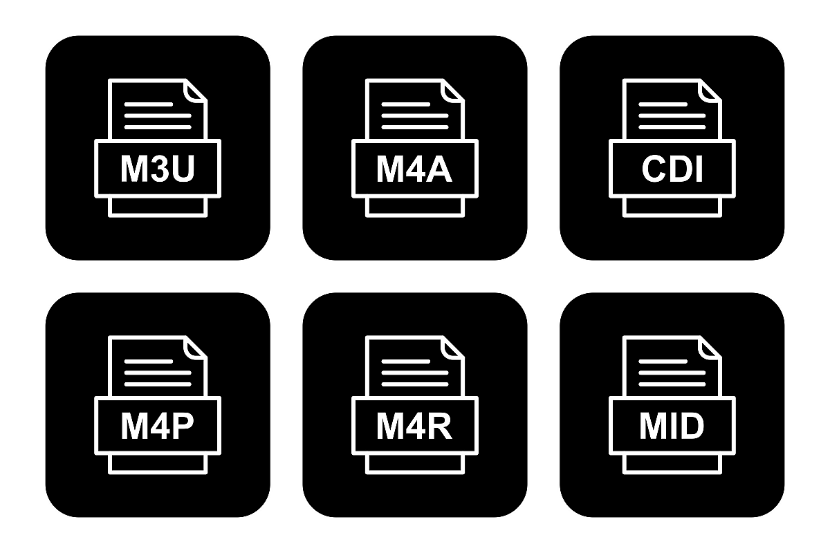 Set Of File Formats Icons example image 1