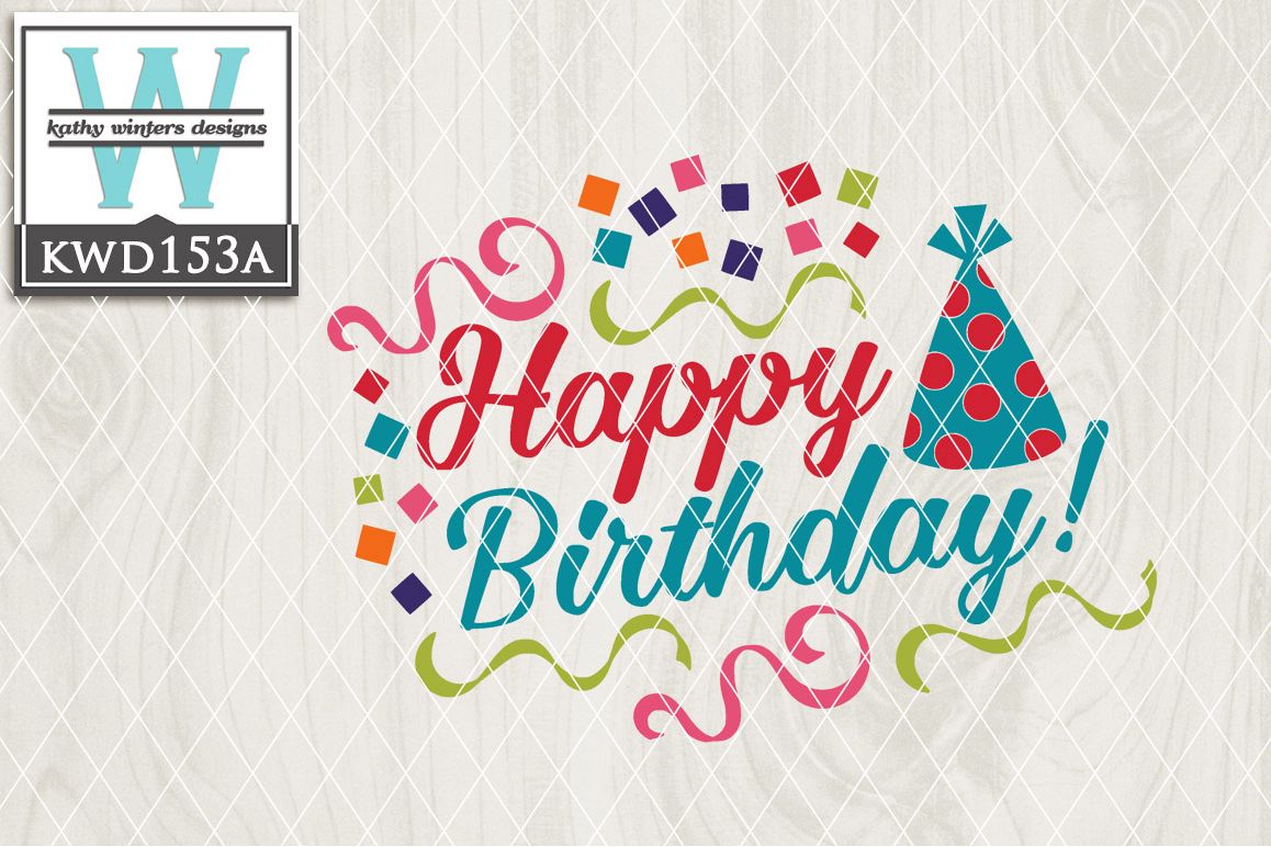 Birthday Cutting File KWD153A example image 1