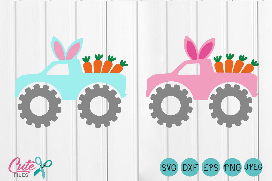 Download Monster Truck svg, truck carrot, first easter svg, My First Hunting Season, cut file silhouette ...