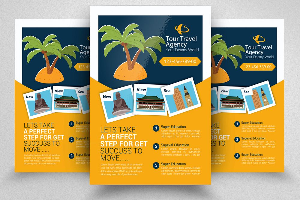 Tour & Traveling Agency Flyer Template example image 1