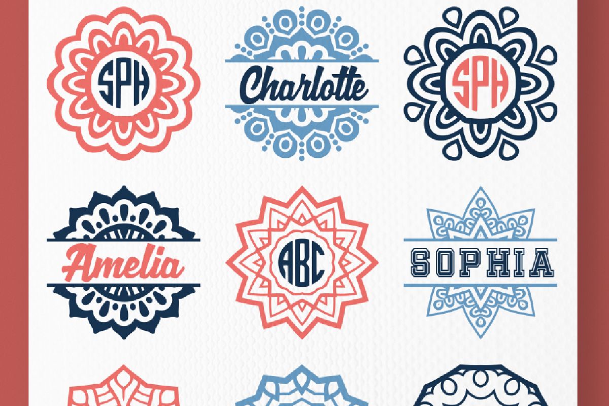 Mandala svg - Mandala Monogram SVG - Split Mandala SVG ...