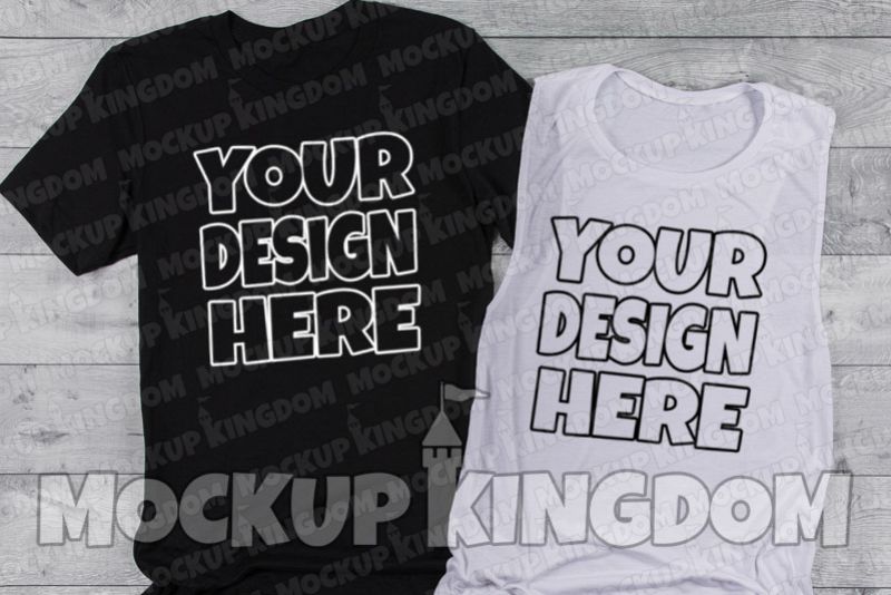 Couples Mockup, Bride and Groom Shirt Mockup, His and her example image 1