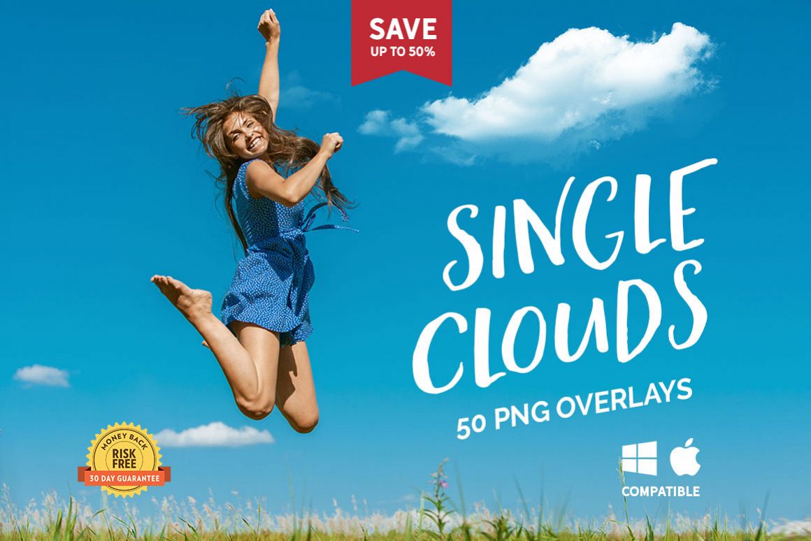 50 Single Clouds Photo Overlays example image 1