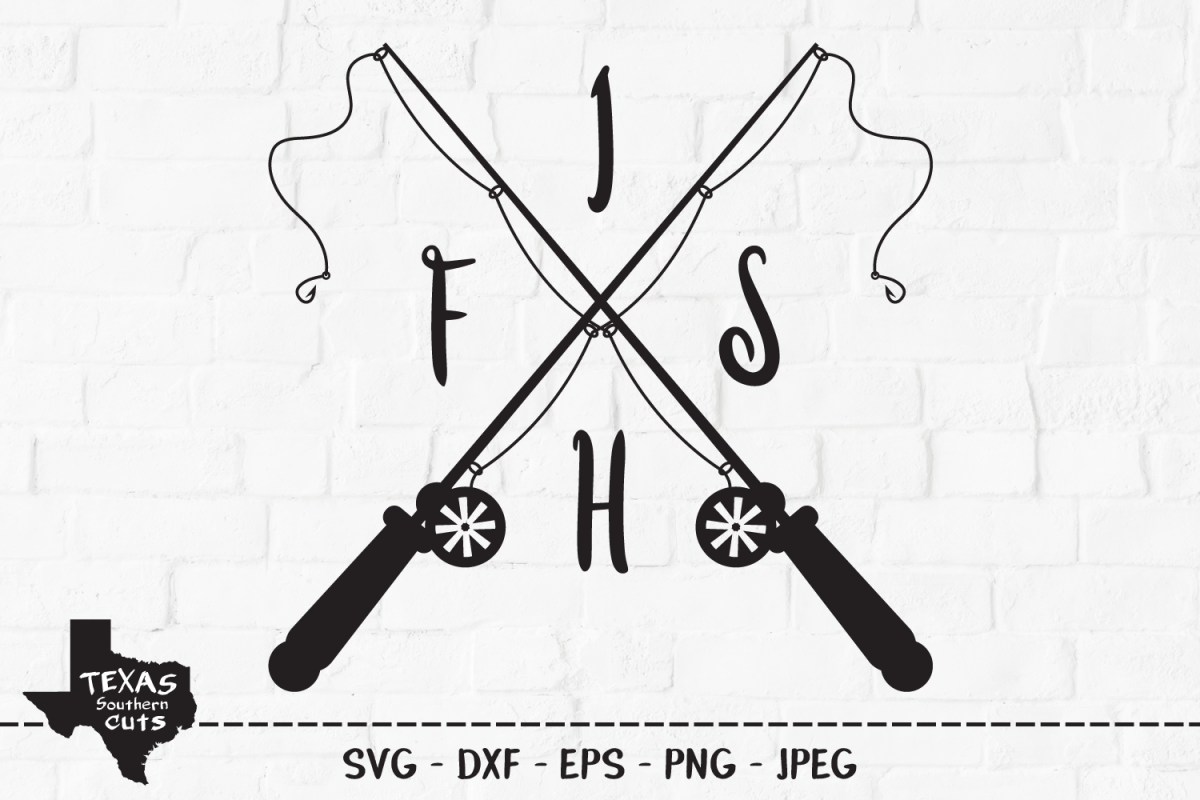 Download Fish SVG, Cut File, Fishing Shirt Design, Fishing Poles ...