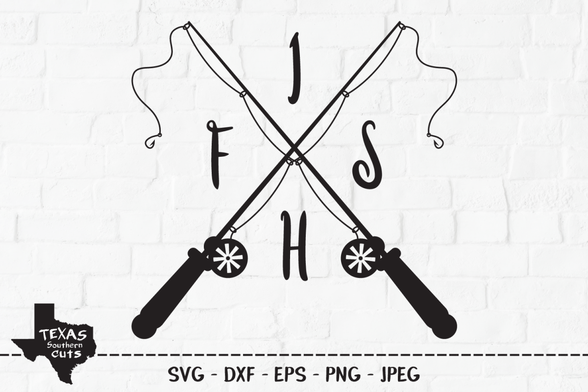 Fish SVG, Cut File, Fishing Shirt Design, Fishing Poles ...