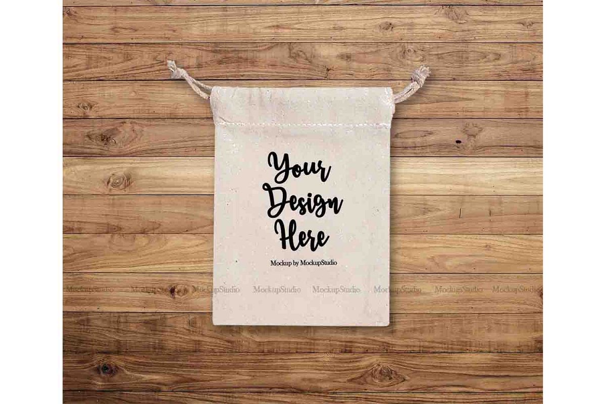 Tooth Fairy Bag Pouch Mockup, Party Favor Bag Mock Up example image 1