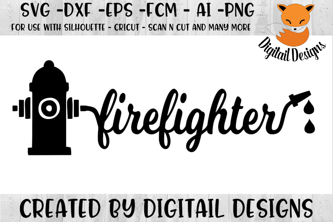 Firefighter SVG - Silhouette - Cricut - Scan N Cut (124420) | Cut Files