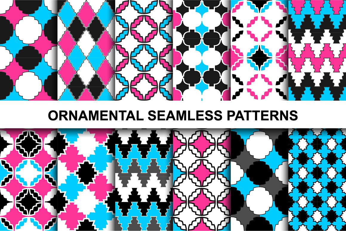 Colorful ornamental patterns. example image 1