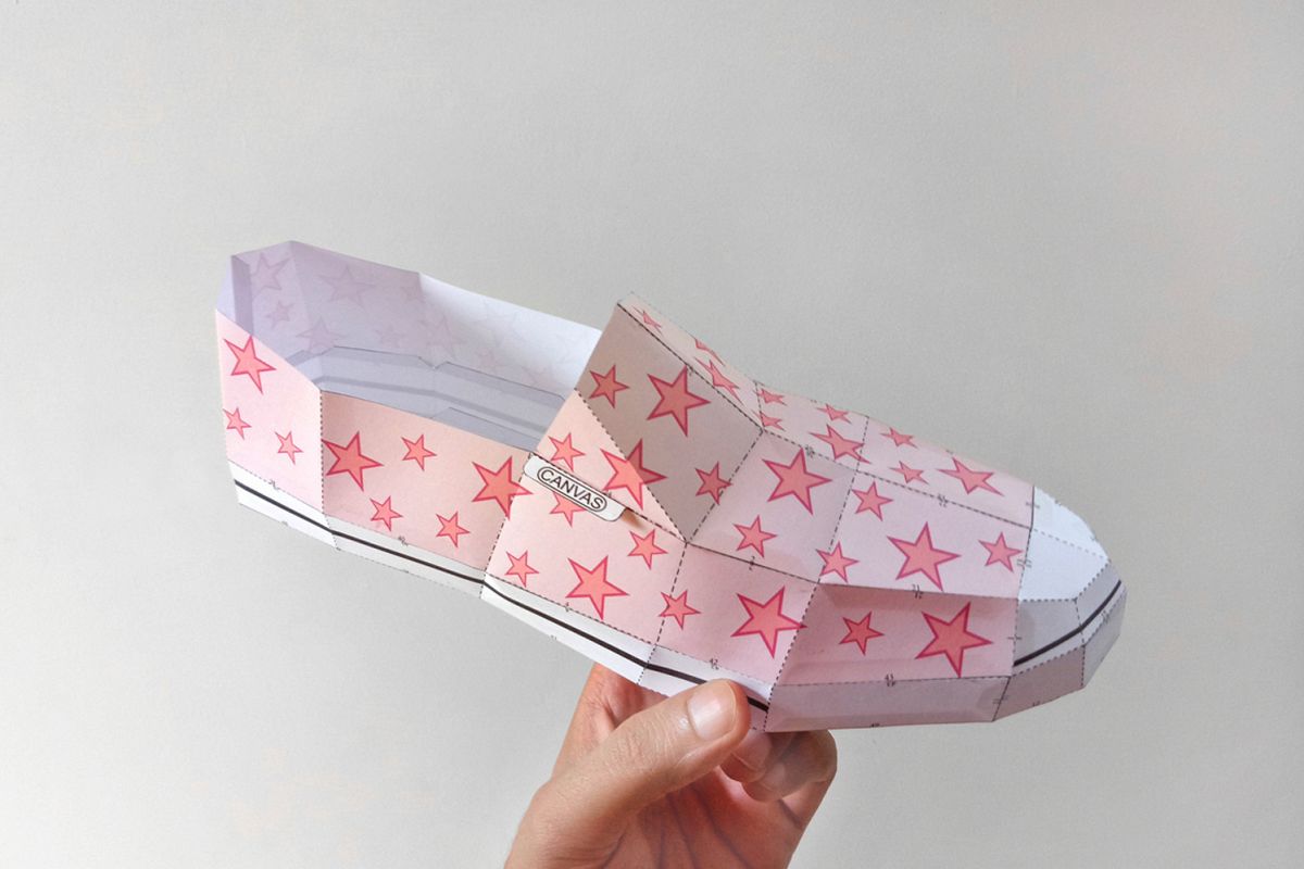 DIY Canvas Shoe - 3d papercrafts example image 1