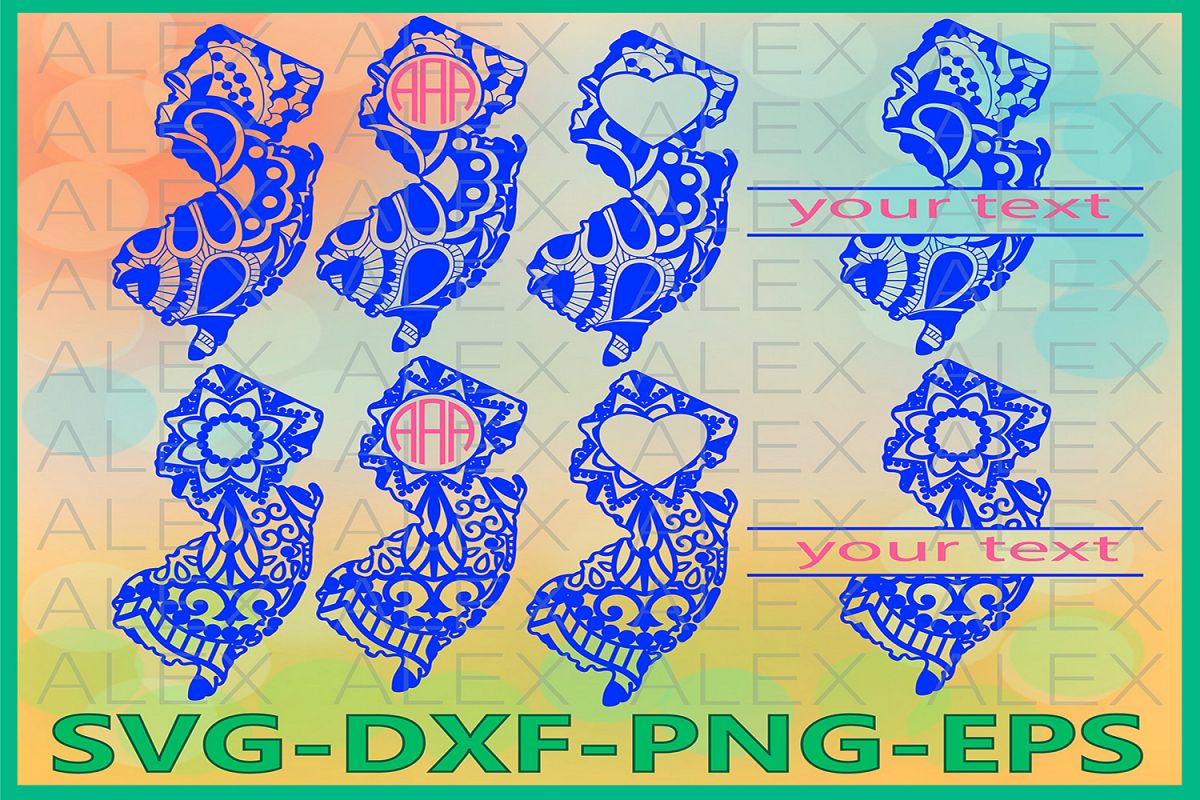 New Jersey State SVG, New Jersey Mandala SVG, New Jersey Svg example image 1