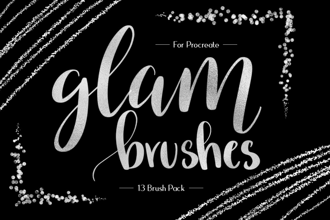 Foil & Glitter Procreate Brushes example image 1