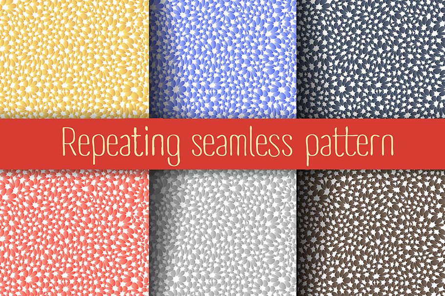 Set of abstract seamless repeating background example image 1