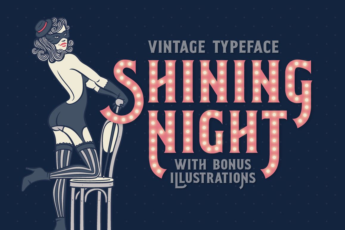 Shining Night font + bonus example image 1