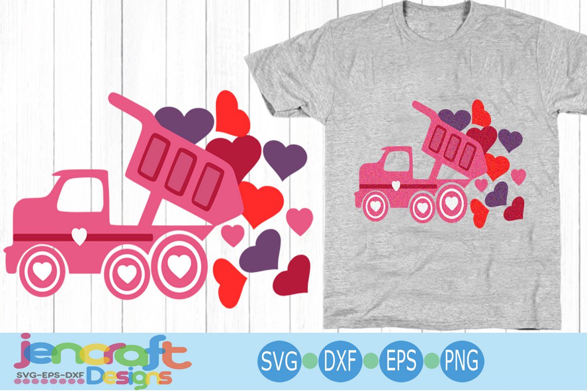 Download Valentine SVG - Dump Truck Heart svg Truck svg file Des ...