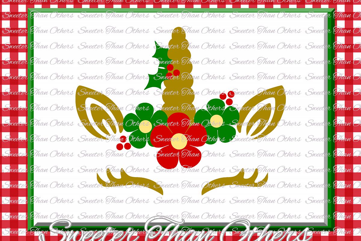 Christmas Svg, Unicorn Svg, Christmas Unicorn svg example image 1