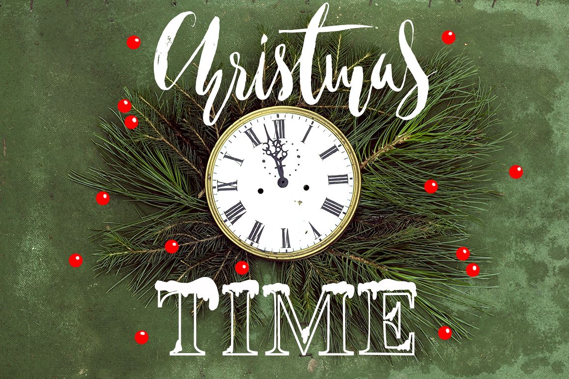 Christmas snowy display font example image 1