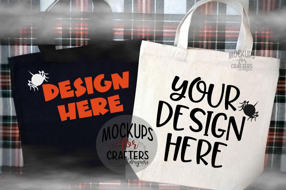 Halloween Treat Bag, Tote Bag, Mock-Up example image 1