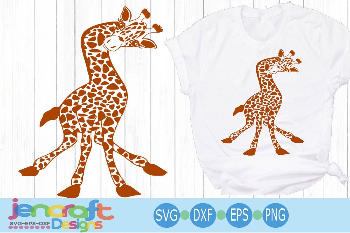 Download Funny Baby Giraffe svg, Cute Fun Safari Giraffe cut file dxf (247752) | SVGs | Design Bundles