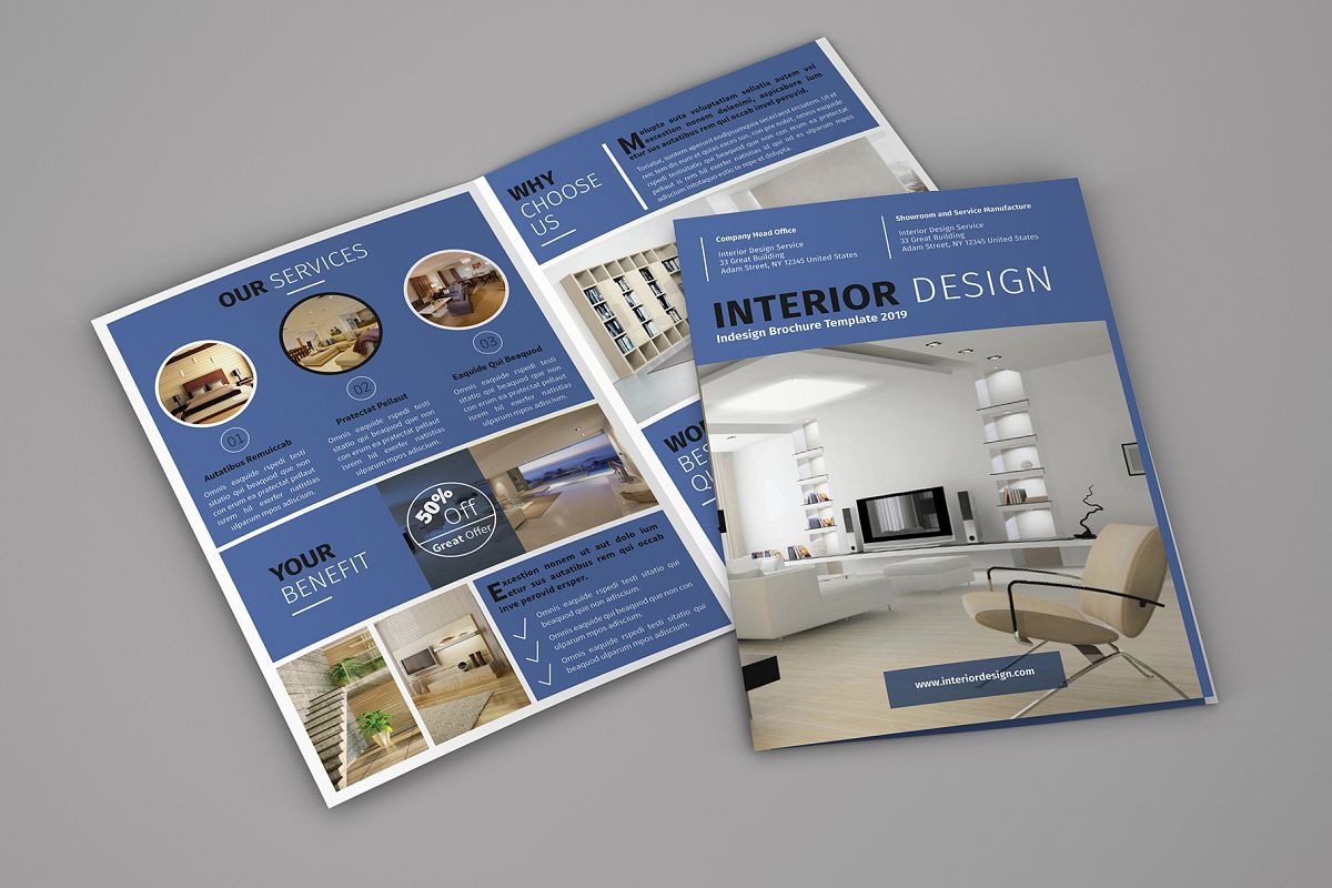 Onyx Interior Bifold Brochure Template