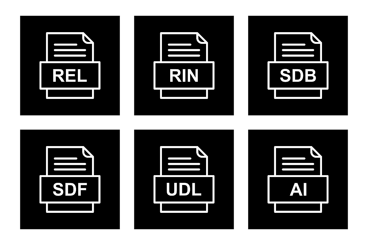 Set Of File Formats Icons example image 1
