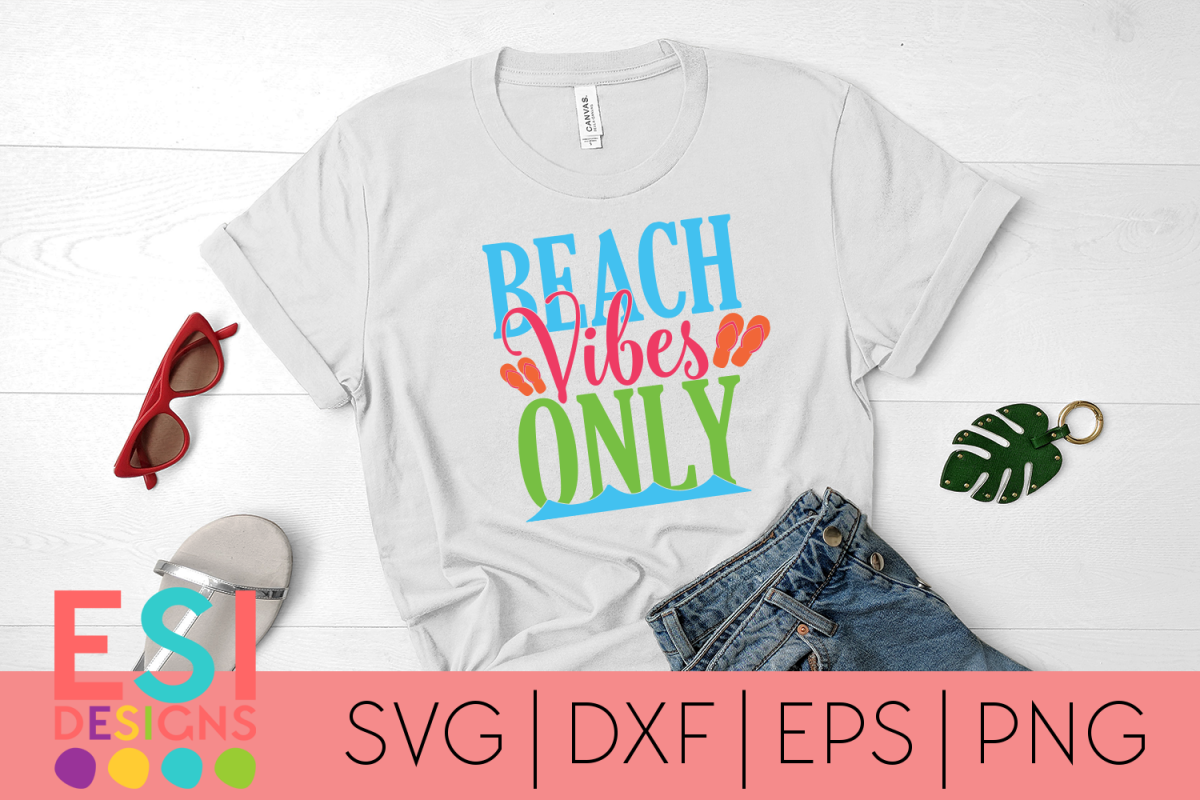 Summer SVG | Beach Vibes Only| SVG, DXF, EPS & PNG example image 1