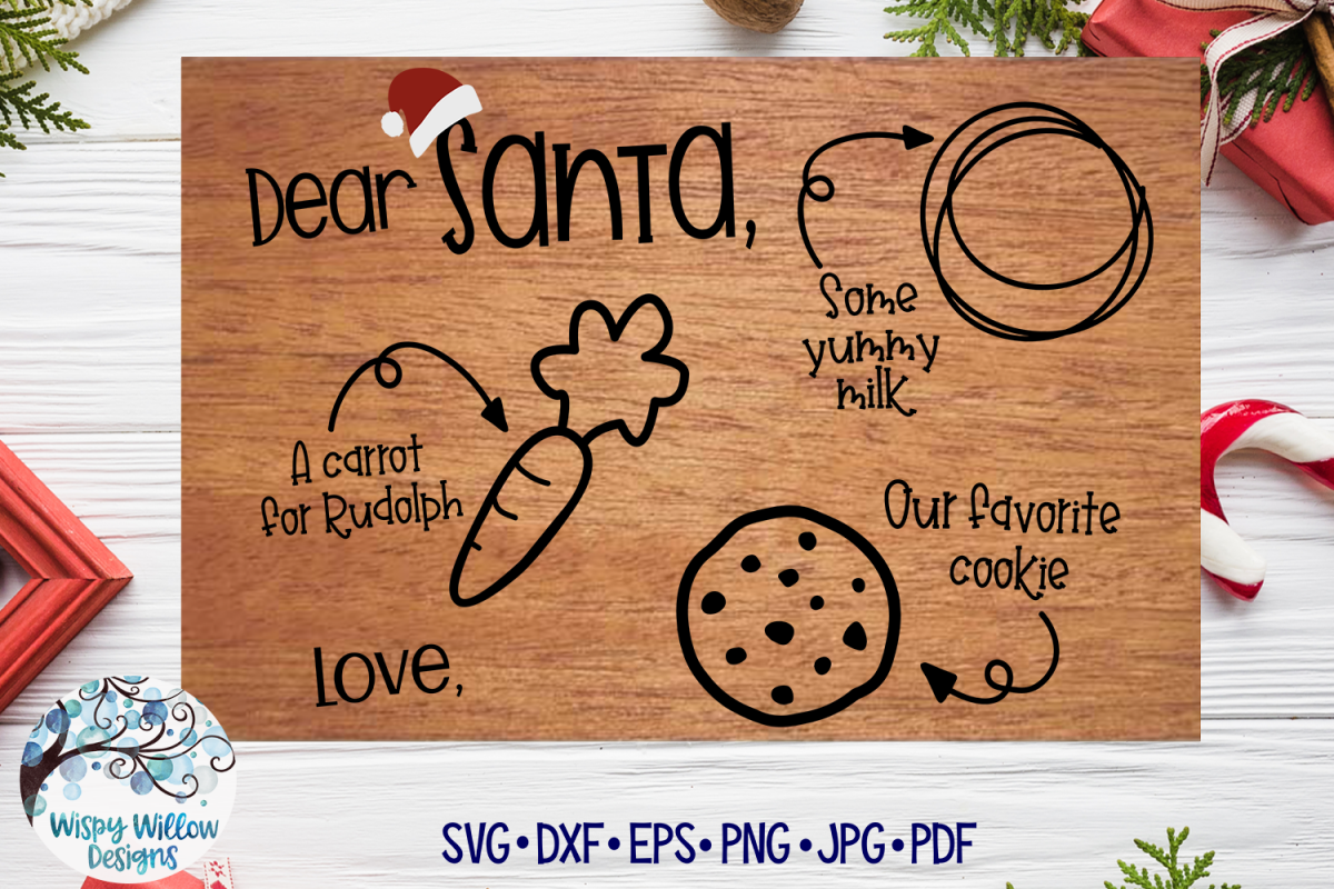 Download Santa Tray SVG | Christmas Cookie Tray SVG Cut File