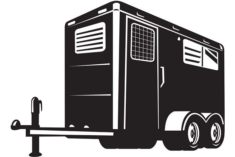 horse trailer viewed from low angle example image 1