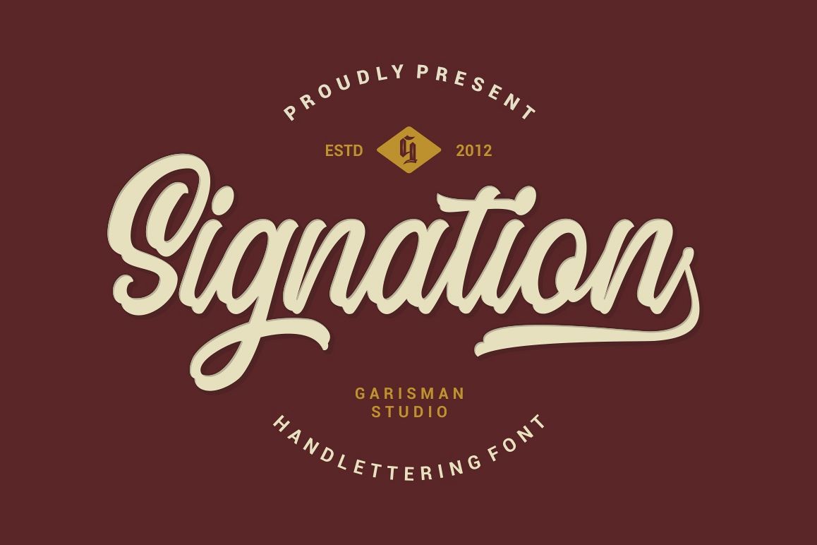 Signation - Handlettering Font example image 1