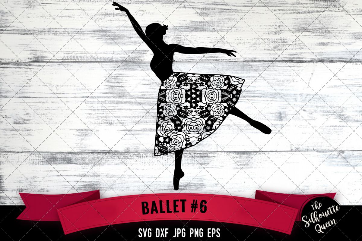 Floral Ballet 6 Svg Cut File example image 1